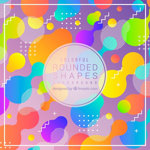 Free Vector colorful background with rounded shapes