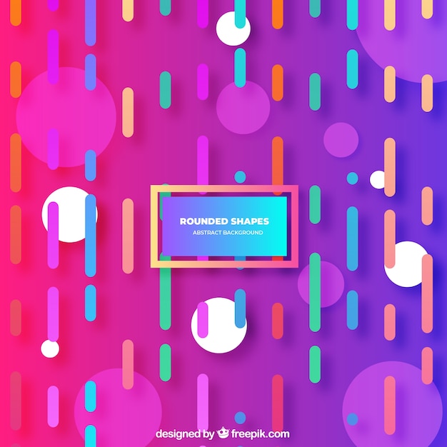 Colorful background with rounded shapes