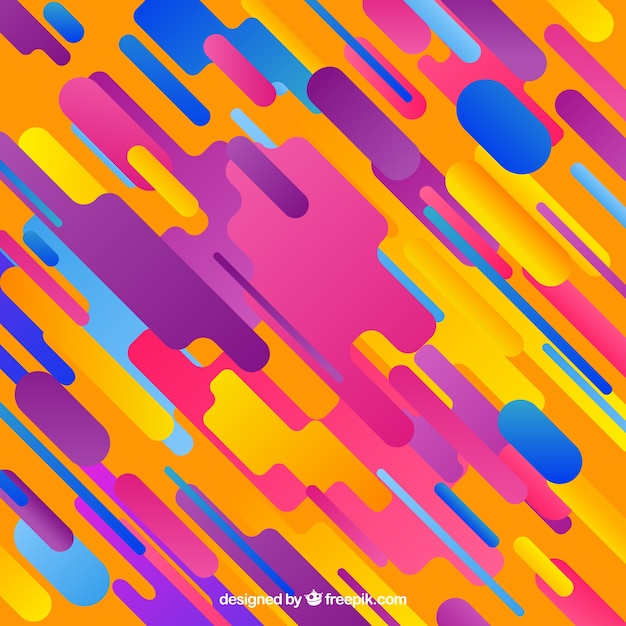 Colorful background with rounded shapes