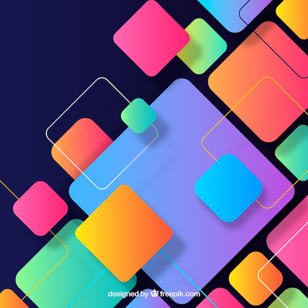 Colorful background with shapes