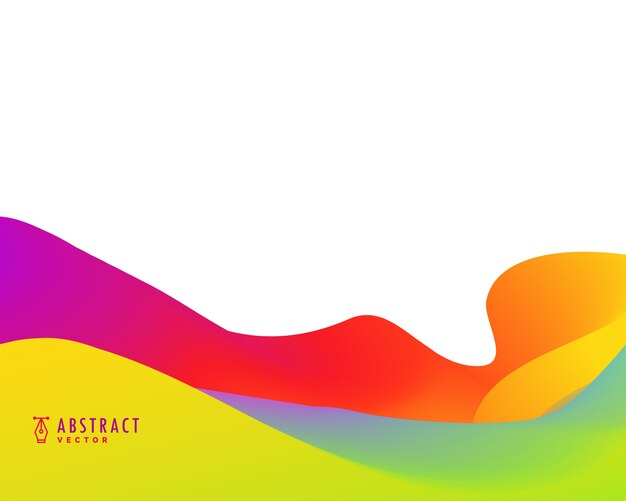 Colorful background with wavy shapes