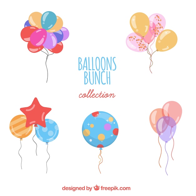 Free vector colorful balloon set