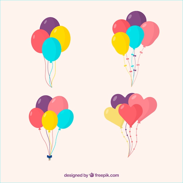 Free Vector colorful balloon set 