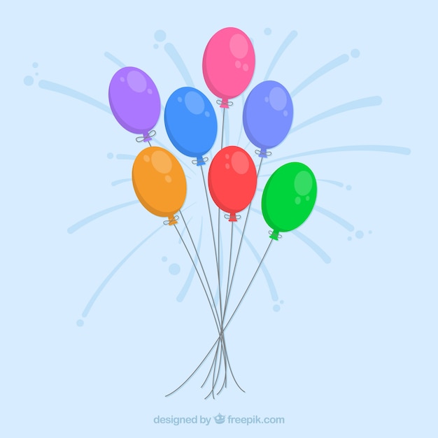 Free Vector colorful balloon set 