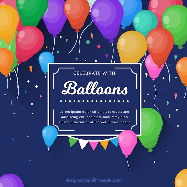 Colorful balloons background to celebrate