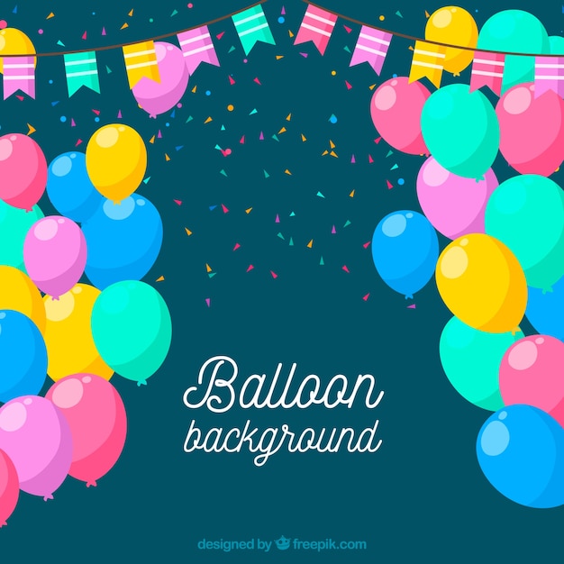 Colorful balloons background to celebrate