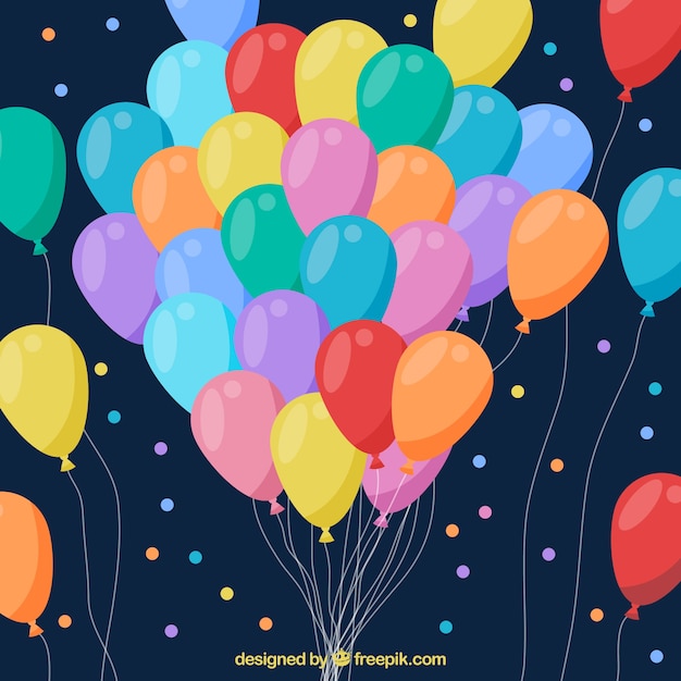 Free Vector colorful balloons background to celebrate