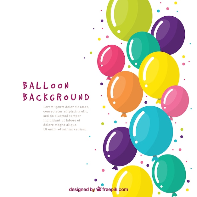 Free Vector colorful balloons background to celebrate