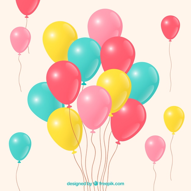 Colorful balloons background to celebrate