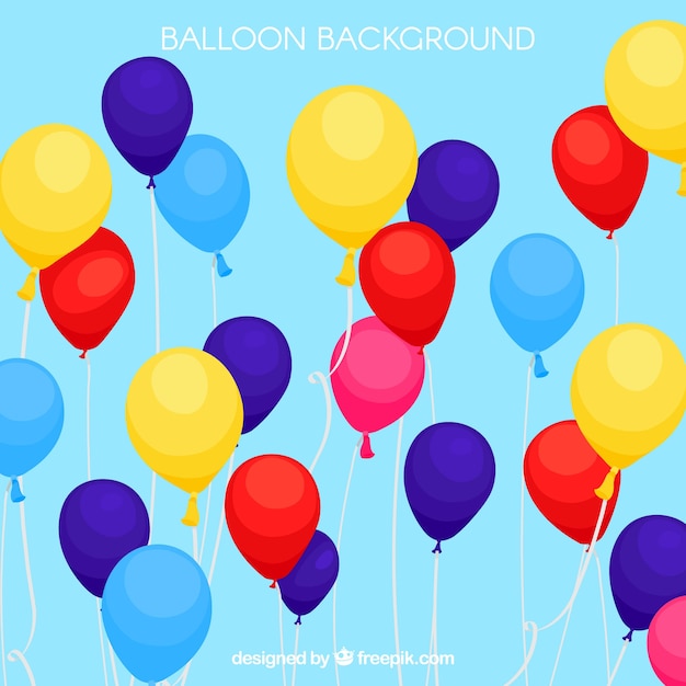 Colorful balloons background to celebrate