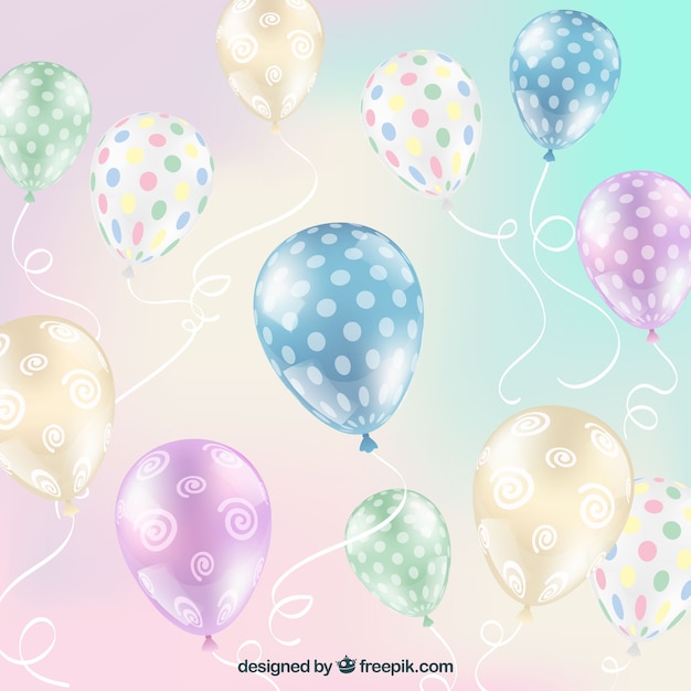 Free Vector colorful balloons background in realistic style