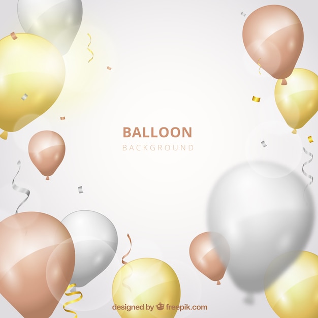 Free Vector colorful balloons background in realistic style