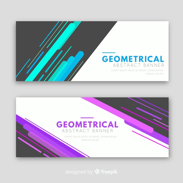 Colorful banners with abstract design