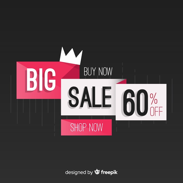 Free Vector colorful big sale composition with flat design