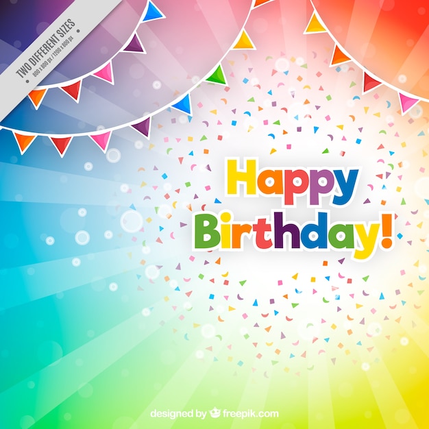 Free Vector colorful birthday background