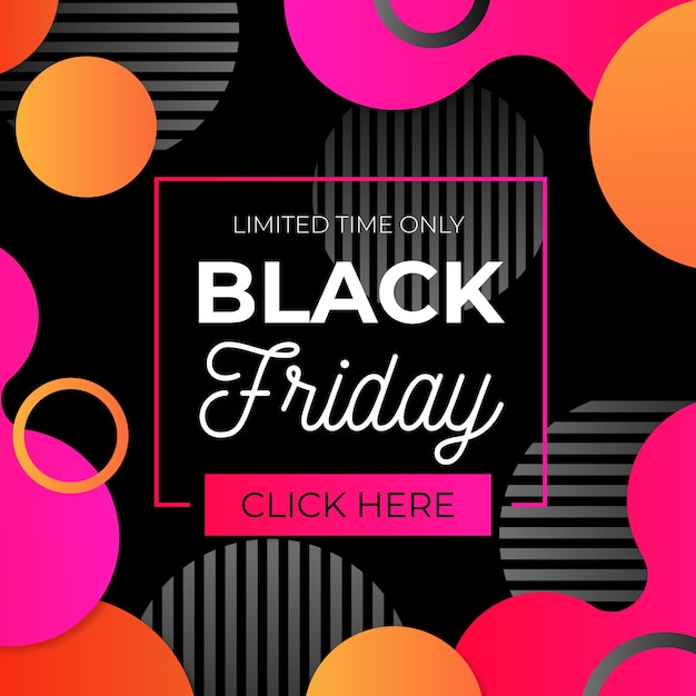 Free Vector colorful black friday with gradient