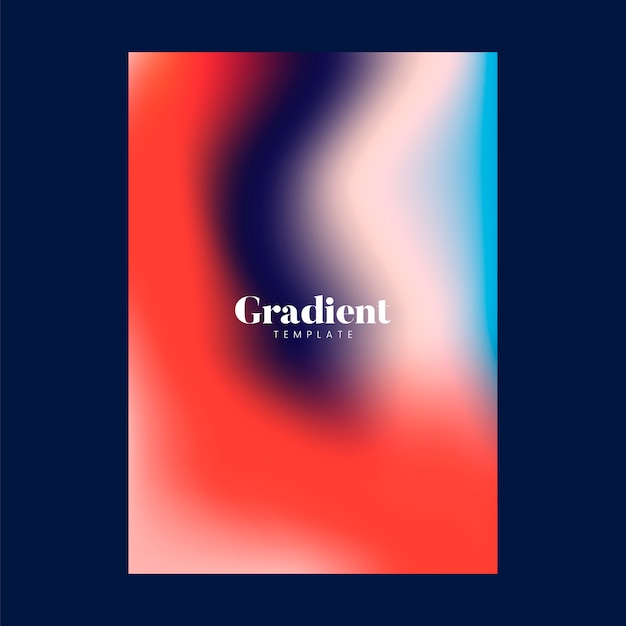 Colorful and blurred gradient template design