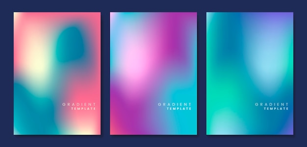 Colorful and blurred gradient template