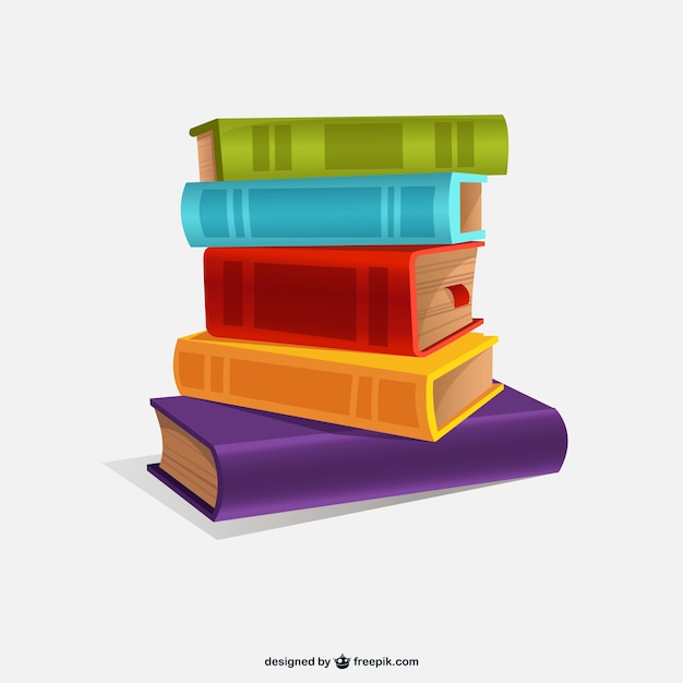 Free Vector colorful books illustration