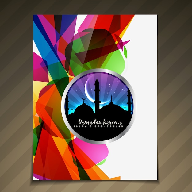 Colorful brochure design for ramadan kareem