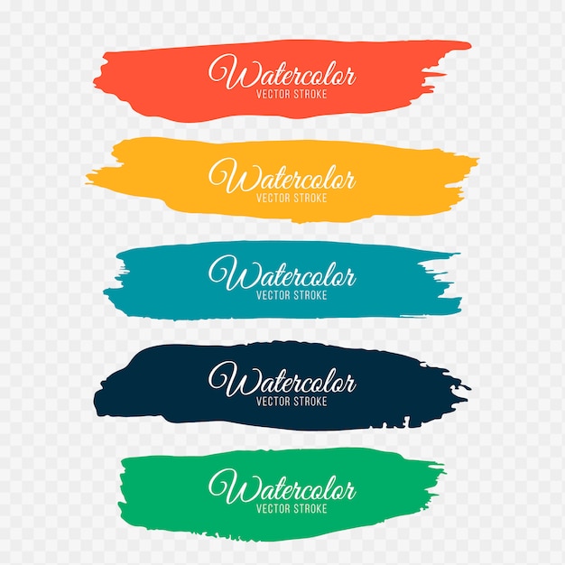 Free Vector colorful brush strokes