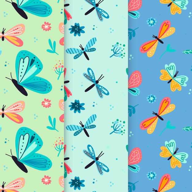 Colorful bug pattern