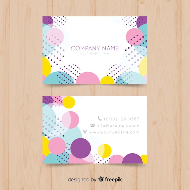 Colorful business card template