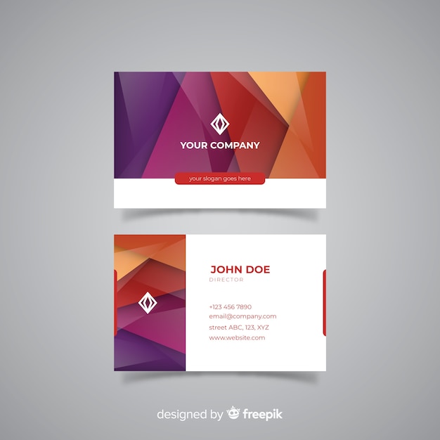 Colorful business card template