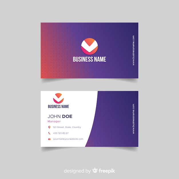 Colorful business card template