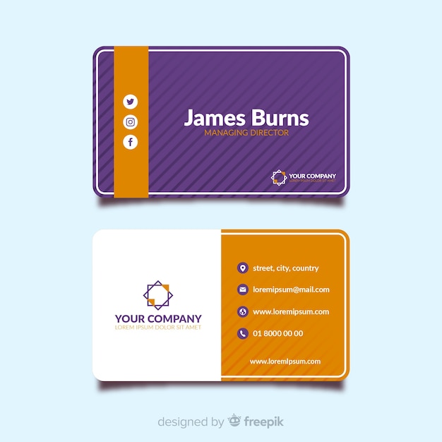 Colorful business card template