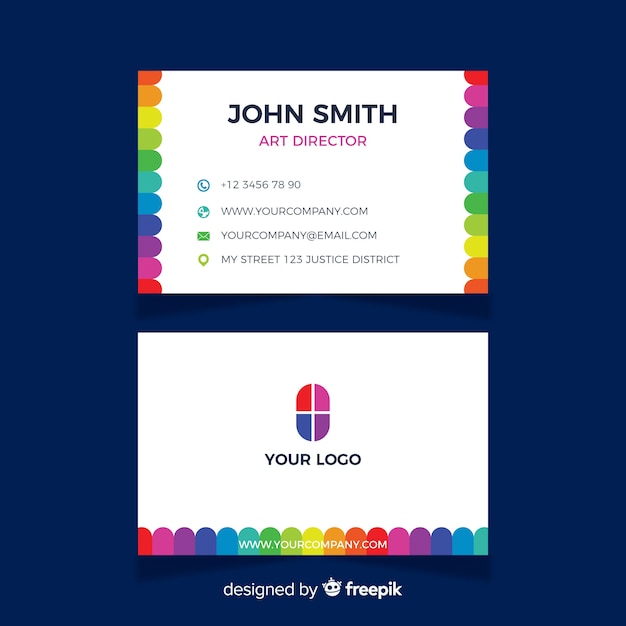 Colorful business card template