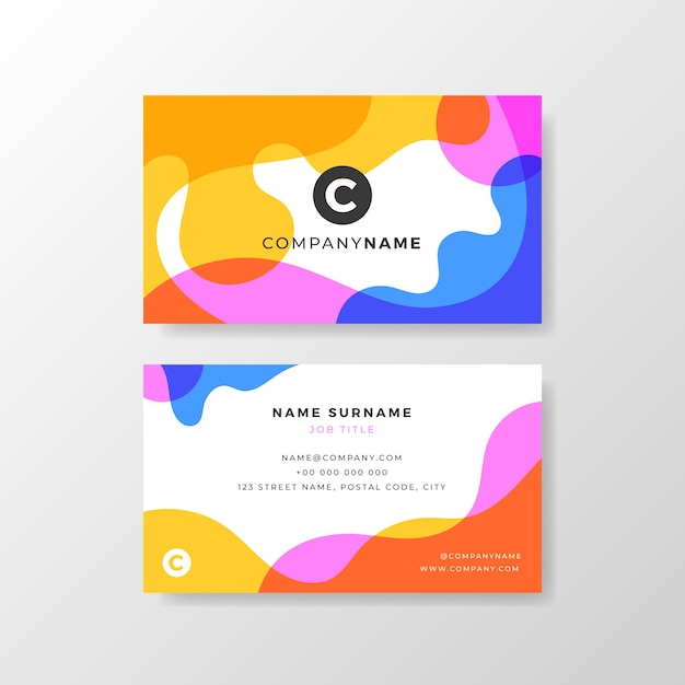 Colorful business card template