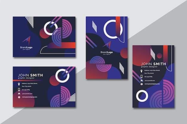 Free Vector colorful business card template