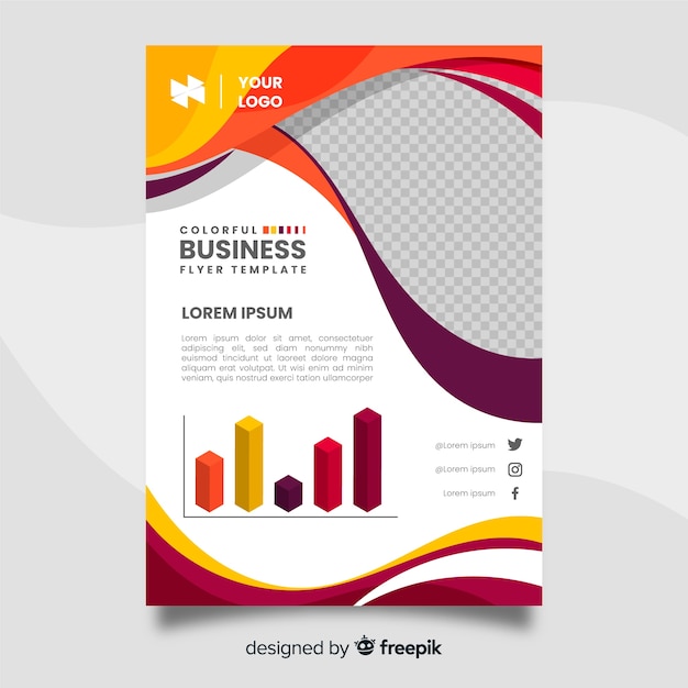 Colorful business flyer template