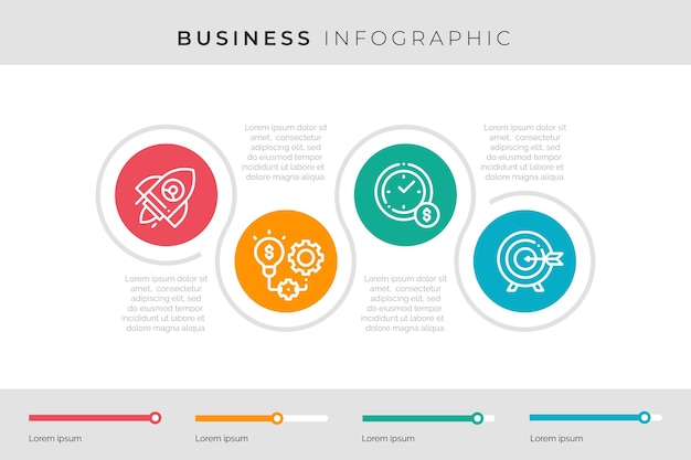 Colorful business info graphic