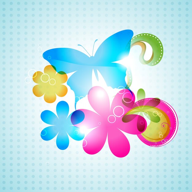 Colorful butterfly background design