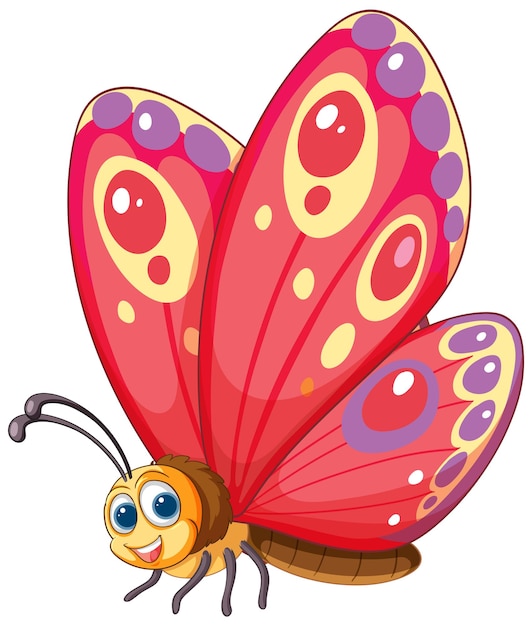 Colorful Butterfly Cartoon Illustration