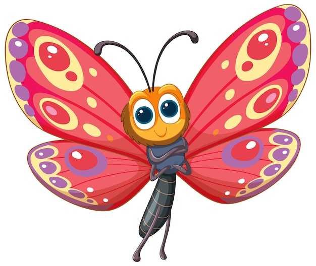 Free vector colorful butterfly girl illustration