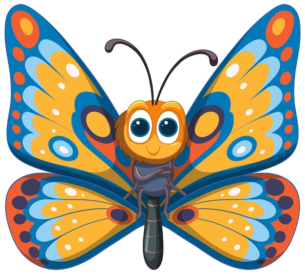 Free Vector colorful butterfly girl illustration