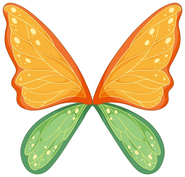 Free Vector colorful butterfly wings illustration