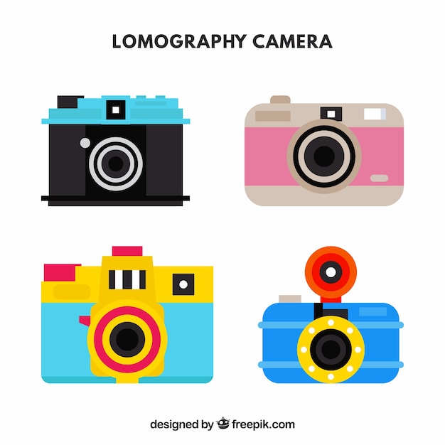 Colorful camera collection