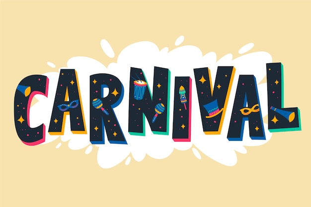 Colorful carnival lettering