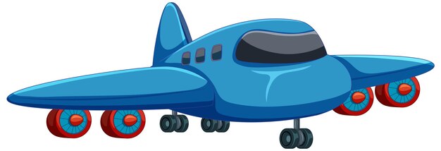 Colorful Cartoon Airplane on Wheels