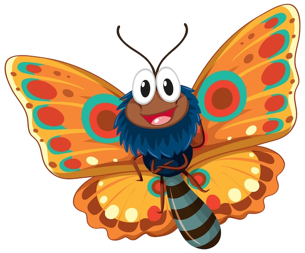 Free Vector colorful cartoon butterfly illustration