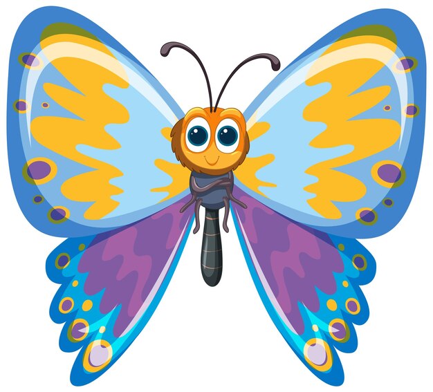 Colorful Cartoon Butterfly Illustration