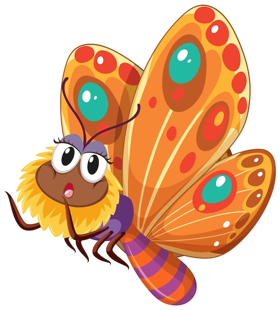 Colorful Cartoon Butterfly Illustration