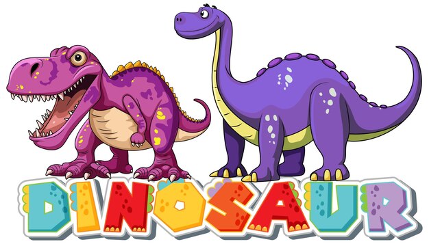 Colorful Cartoon Dinosaur Illustration