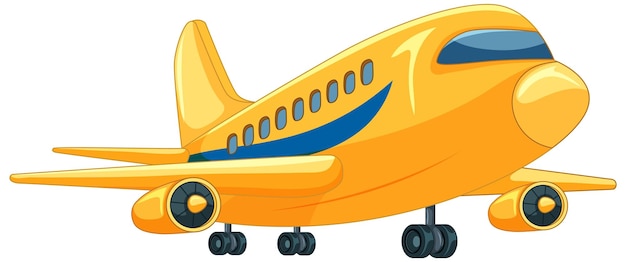 Free vector colorful cartoon passenger airplane