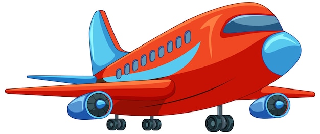 Free vector colorful cartoon passenger airplane