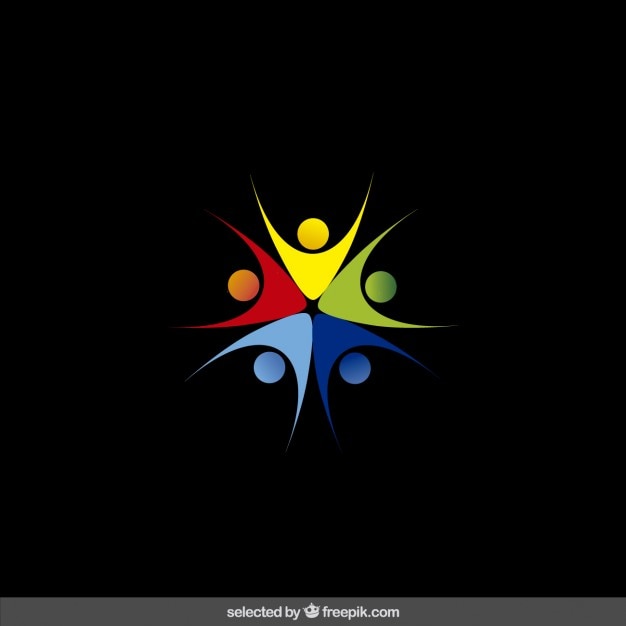 Free vector colorful charity logo